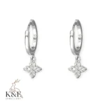 four leaf clover drop hoops