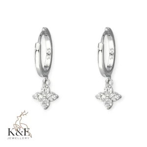 four leaf clover drop hoops