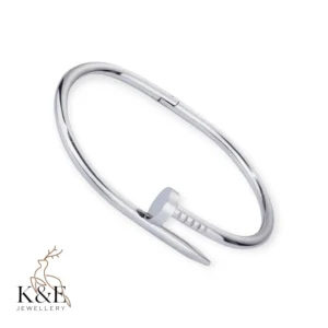 nail bangle silver tone