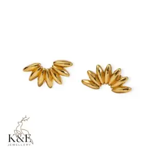 electroplating imitation gold c shape bow knot 304 stainless steel ig style casual simple style polishing earrings ear studs