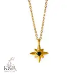 french vintage green stone pendant necklace simple detachable layering style stainless steel plated 18k gold clavicle chain