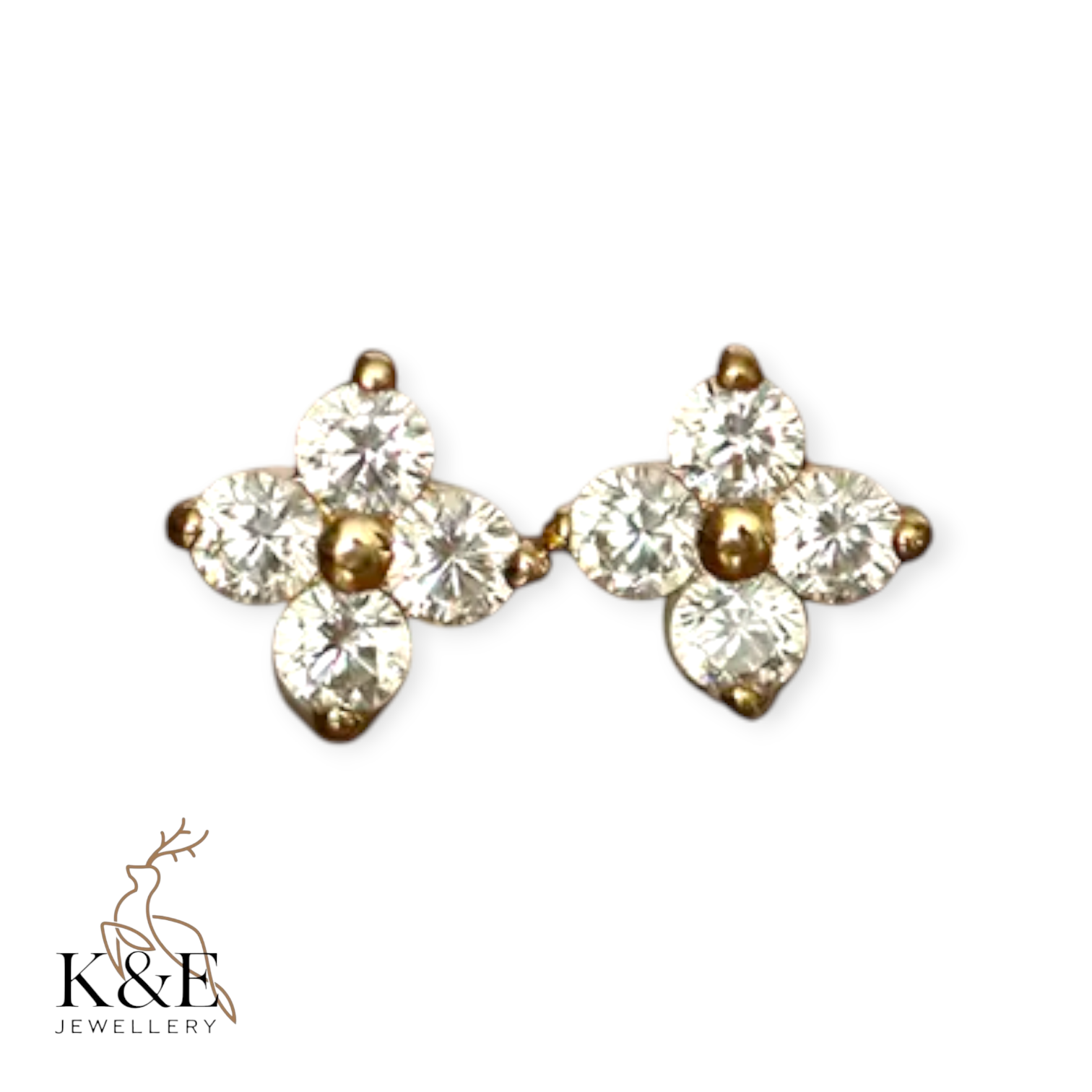 lucky flower cz silver lucky flower cz silver