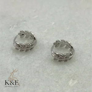 leaf cz hoops
