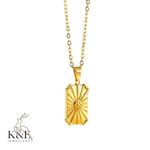 sun rectangle necklace