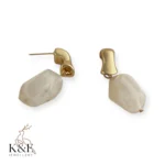 white fashion drop earring