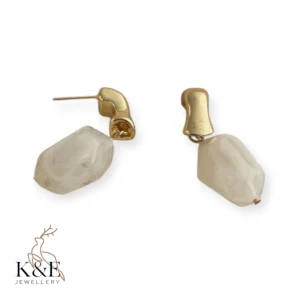 white fashion drop earring