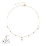 lucky flower cz necklace