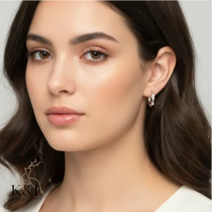 swirl silver hoop earrings