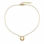 aurelia horseshoe pendant necklace gold
