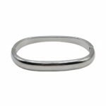 hinge square bangle silver