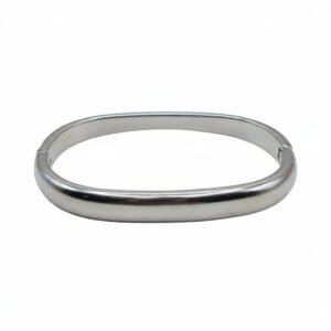 hinge square bangle silver