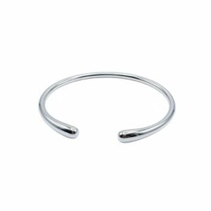 bow bangle silver