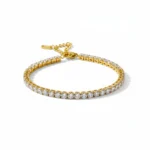 tennis cubic zirconia bracelet gold