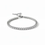 tennis cubic zirconia bracelet silver