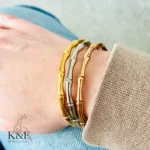 Cart bamboo bangle rose gold