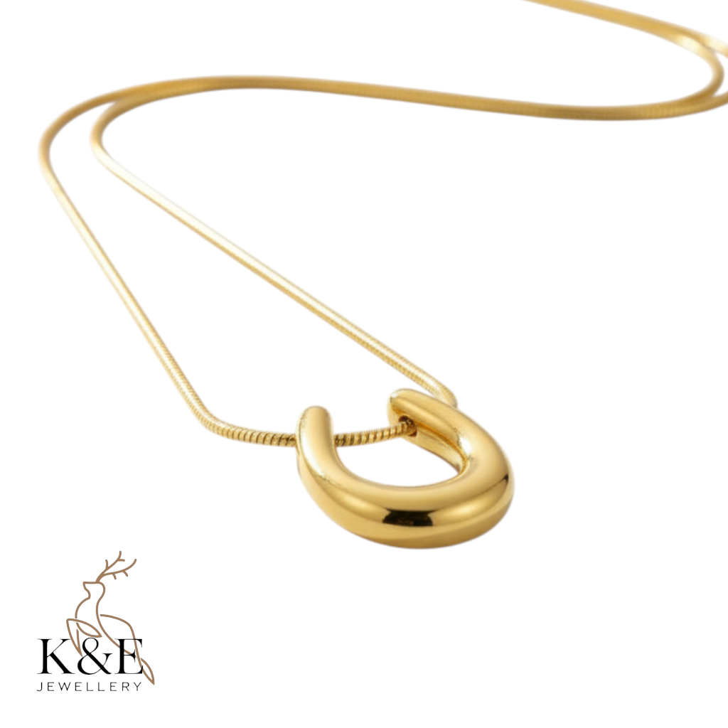 aurelia crown pendant necklace gold