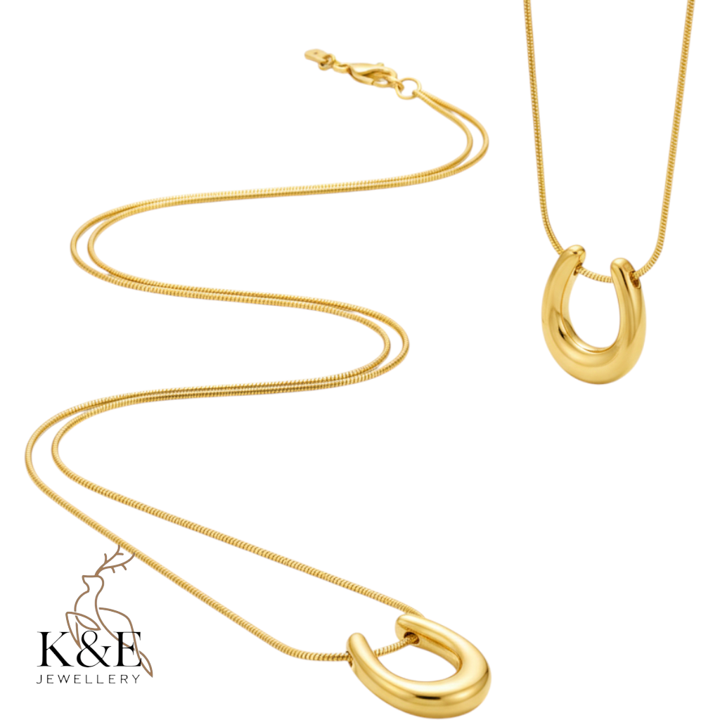 aurelia crown pendant necklace gold