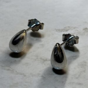 droplet silver earrings (s925 sterling silver)