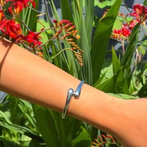sculpted open cuff bangle – gold stainless steel copy